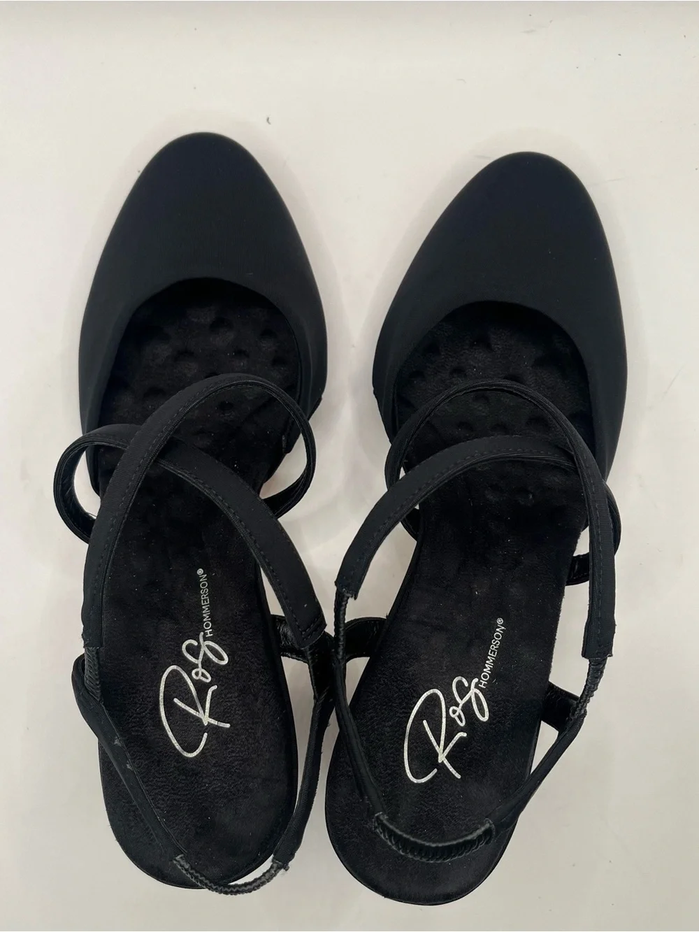 Ros Hommerson New Women's 8.5 Caliente Black Slingback Low Heel Pumps - Picture 6 of 7